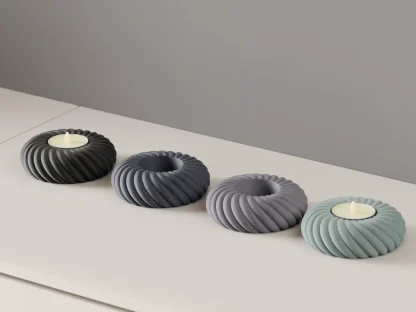 Coiled rope Tealight stand